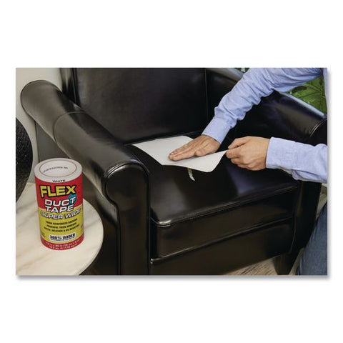 Flex Super Wide Duct Tape, 4" Core, 39 Mil Thick, 7.5" X 20 Ft, White, 3/carton