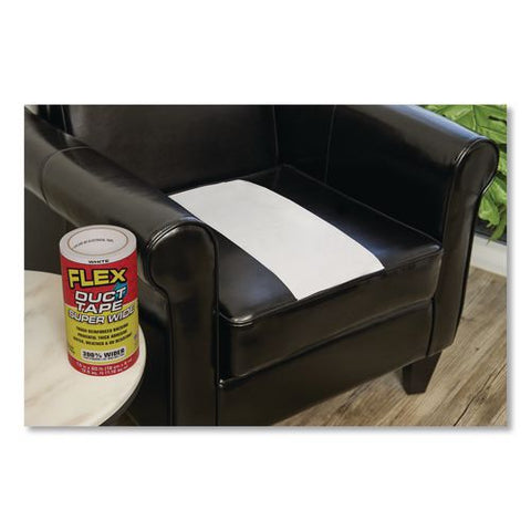 Flex Super Wide Duct Tape, 4" Core, 39 Mil Thick, 7.5" X 20 Ft, White, 3/carton