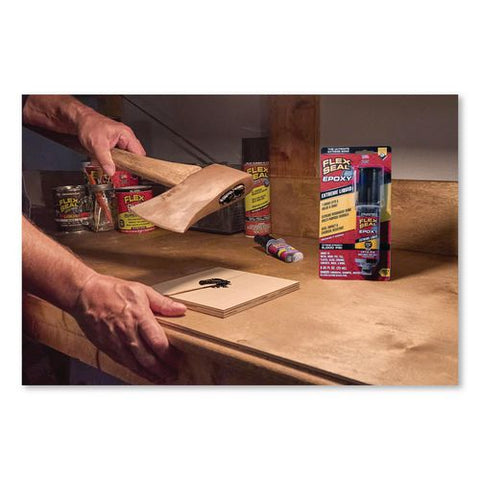 Flex Epoxy Extreme Liquid, Two-part Syringe, 0.8 Oz, Dries Black, 8/carton