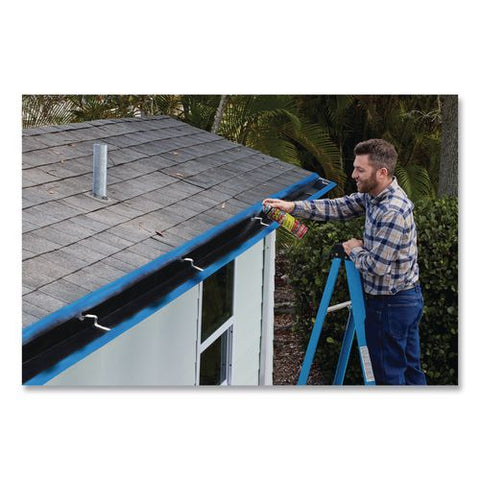 Flex Seal Liquid Rubber Sealant Coating Max Aerosol, 17 Oz Aerosol Can, Dries Black, 4/carton