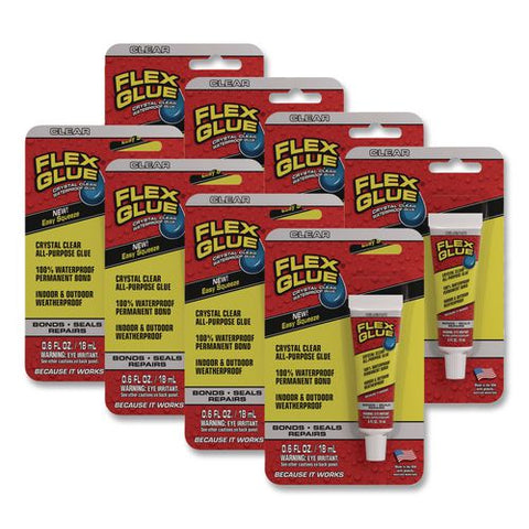 Crystal Clear All-purpose Glue, 0.6 Oz, Dries Clear, 8/carton