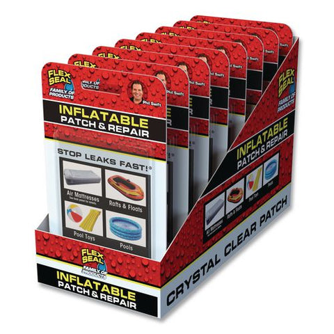 Flex Seal Inflatable Patch And Repair, 3" X 4", Clear, 8/carton