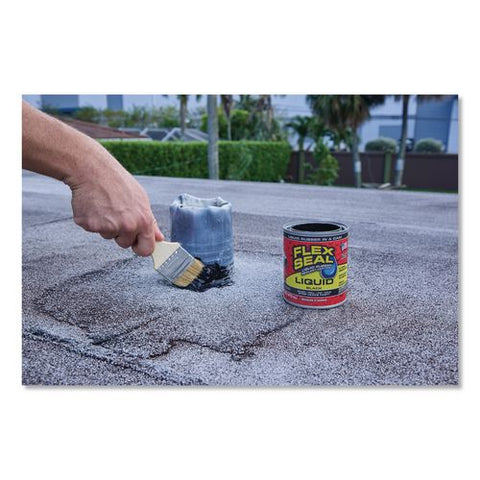 Flex Seal Liquid Rubber Sealant Coating Liquid, 16 Oz Can, Dries Black, 6/carton