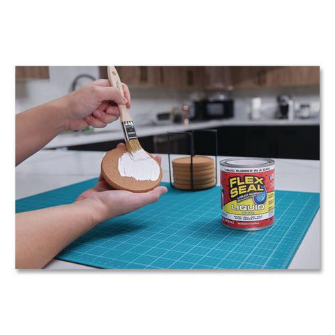 Flex Seal Liquid Rubber Sealant Coating Liquid, 16 Oz Can, Dries White, 6/carton