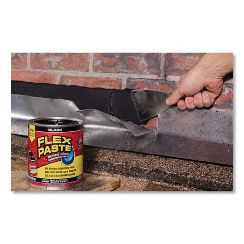 Flex Paste Super Thick Rubberized Paste, 3 Lb Can, Dries Black, 4/carton
