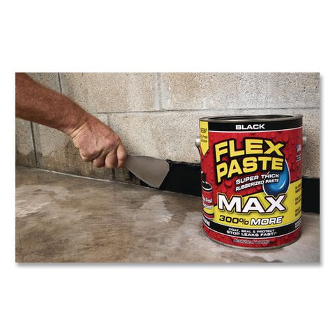 Flex Paste Super Thick Rubberized Paste Max, 12 Lb Can, Dries Black, 2/carton