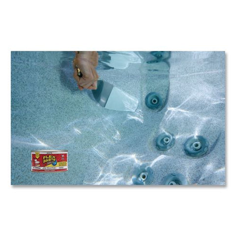 Flex Paste Super Thick Rubberized Paste, 1 Lb Can, Dries White, 4/carton
