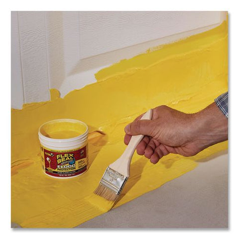 Flex Seal Liquid Flood Protection, 10 Oz Can, Dries Yellow, 4/carton