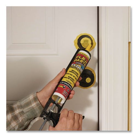 Flex Paste Flood Protection Paste, 9 Oz Cartridge, Dries Yellow, 6/carton