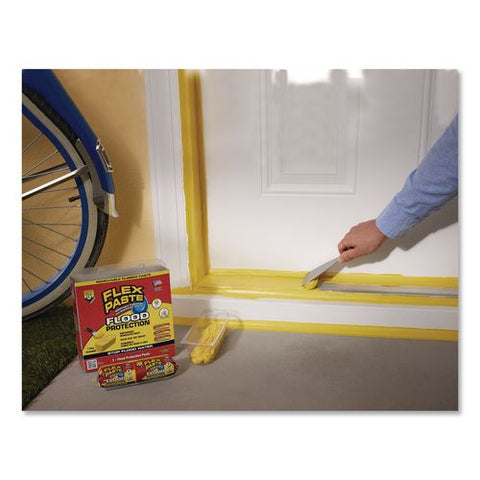 Flex Paste Flood Protection Paste, (3) 8.7 Oz Sleeves With Tray/pack, Dries Yellow, 3 Packs/carton