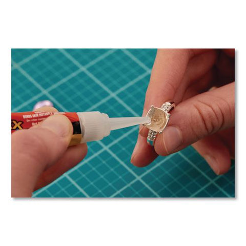 Flex Super Glue, Precision Tip, Gel, 0.1 Oz, Dries Clear, 2/pack, 8/carton