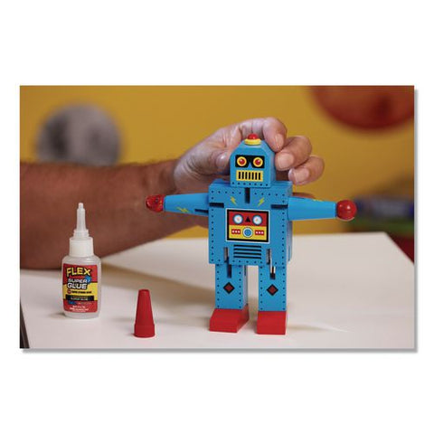Flex Super Glue, Precision Tip, Gel, 0.5 Oz, Dries Clear, 8/carton