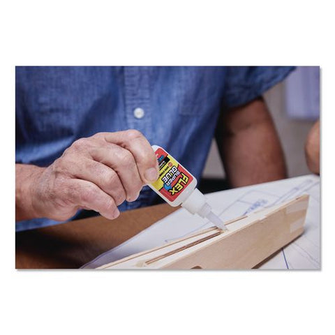 Flex Super Glue, Precision Tip, Gel, 0.5 Oz, Dries Clear, 8/carton