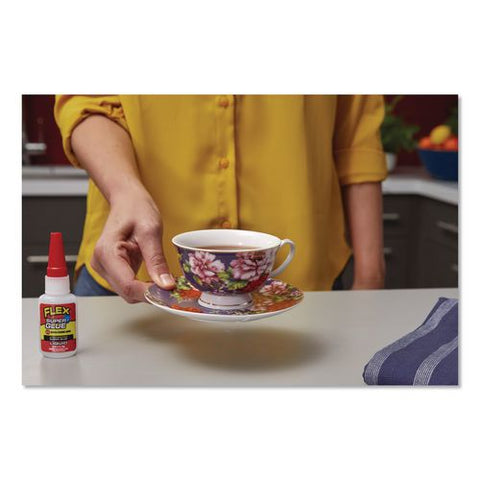 Flex Super Glue, Precision Tip, Liquid, 0.5 Oz, Dries Clear, 8/carton