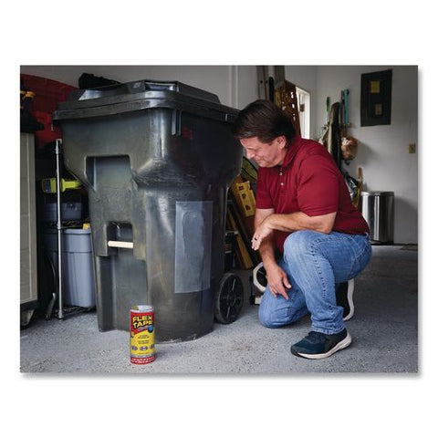 Flex Tape Strong Rubberized Waterproof Tape, 4" Core, 39 Mil Thick, 8" X 5 Ft, Clear, 4/carton
