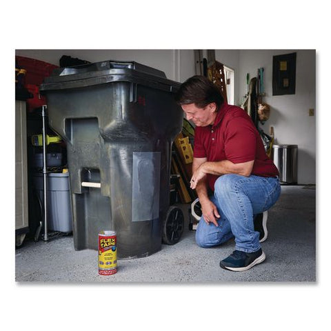 Flex Tape Strong Rubberized Waterproof Tape, 4" Core, 39 Mil Thick, 12" X 10 Ft, Clear, 4/carton