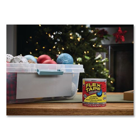 Flex Tape Strong Rubberized Waterproof Tape, 4" Core, 39 Mil Thick, 8" X 5 Ft, Gray, 4/carton