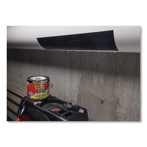 Max Strong Rubberized Waterproof Tape, 4" Core, 39 Mils Thick, 4" X 25 Ft, Black, 3/carton