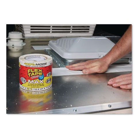 Max Strong Rubberized Waterproof Tape, 4" Core, 39 Mils Thick, 4" X 25 Ft, White, 3/carton