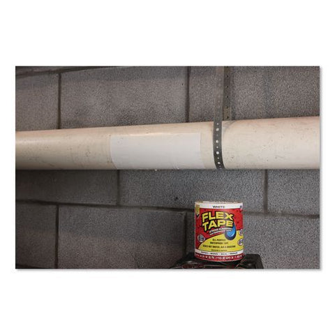 Flex Tape Strong Rubberized Waterproof Tape, 4" Core, 39 Mil Thick, 4" X 5 Ft, White, 4/carton
