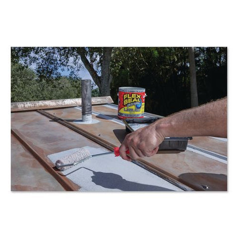 Flex Seal Liquid Rubber Sealant Coating Liquid, 1 Gal Can, Dries Gray, 2/carton