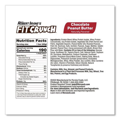 Chocolate Peanut Butter High Protein Baked Bar, 1.62 Oz, 9/box
