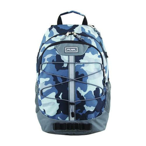 Terra Sport Bungee Backpack, 15.5", 12.5 X 7.75 X 18, Midnight Camo