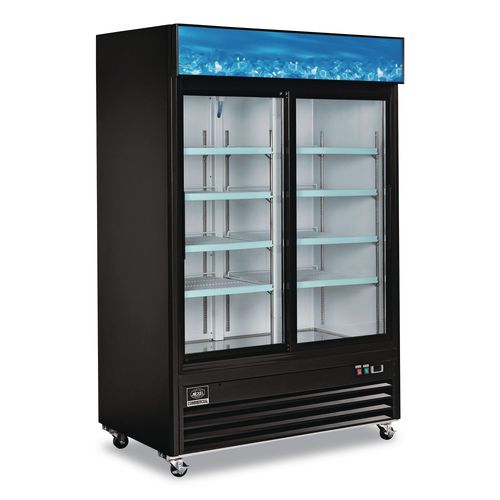 Nexel Merchandiser Refrigerator, 45 Cu Ft, Black