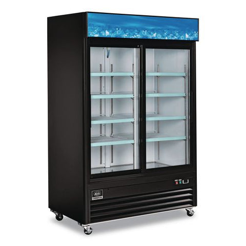 Nexel Merchandiser Refrigerator, 45 Cu Ft, Black