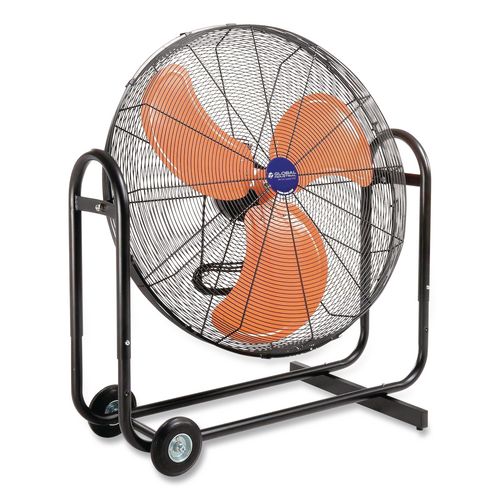 Portable Tilt Blower Drum Fan, 36", Black/orange