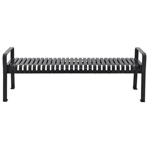 Steel Slat Flat Bench, 70 X 24 X 24.25, Black