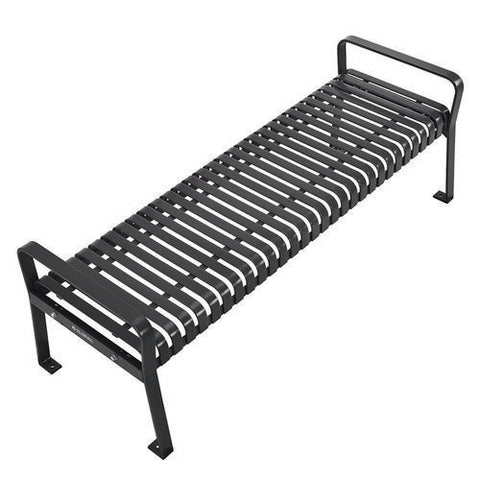 Steel Slat Flat Bench, 70 X 24 X 24.25, Black