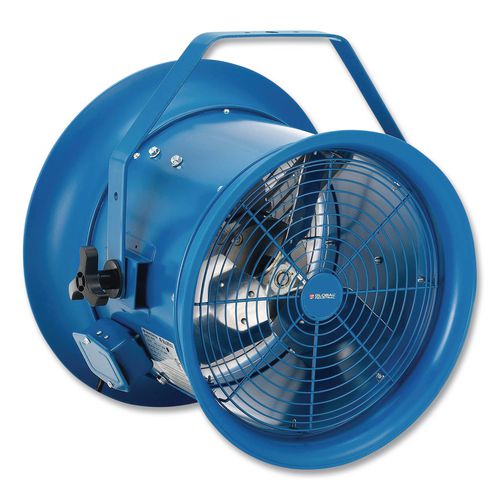 High Velocity Drum Fan With Yoke Mount, 14", Blue