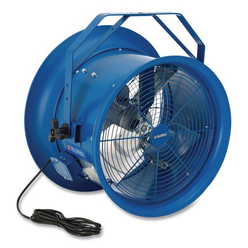 High Velocity Drum Fan With Yoke Mount, 18", Blue