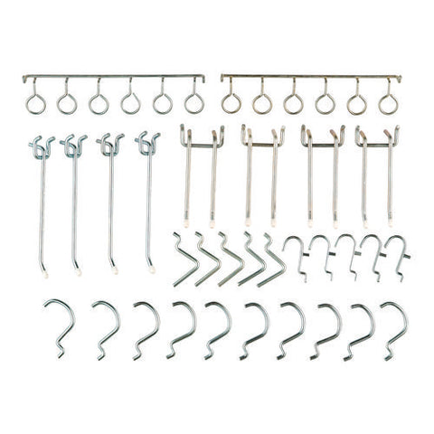 Pegboard Hooks, 30-piece Assorted Hooks, Steel