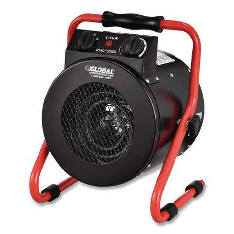 Portable Electric Space Heater, 1,500 W, 11.25 X 14.75 X 17.5, Black