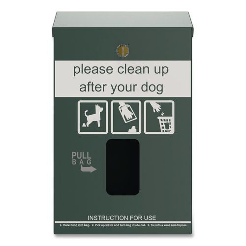Wall-mount Pet Waste Header Bag Dispenser, Green