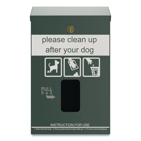 Wall-mount Pet Waste Header Bag Dispenser, Green