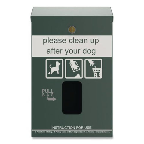 Wall-mount Pet Waste Header Bag Dispenser, Green