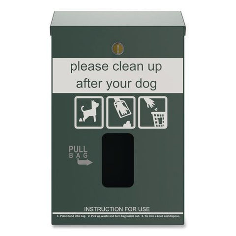 Wall-mount Pet Waste Header Bag Dispenser, Green