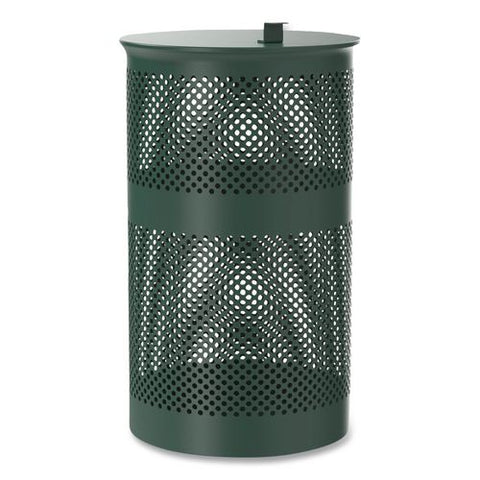 13 Gallon Heavy-duty Outdoor Pet Waste Trash Can With Lid, Top Door, Green