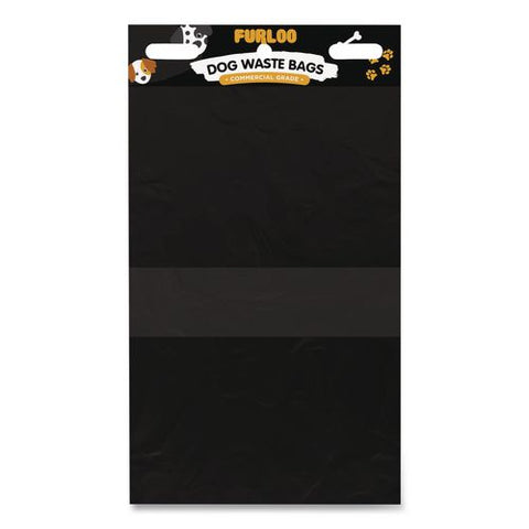 Pet Waste Station Header Heavy-duty Leak-resistant Dog Waste Refill Bags, Open-face, 8.5" X 13.4", Black, 1000 Bags/carton