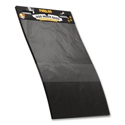 Pet Waste Station Header Heavy-duty Leak-resistant Dog Waste Refill Bags, Open-face, 8.5" X 13.4", Black, 1000 Bags/carton