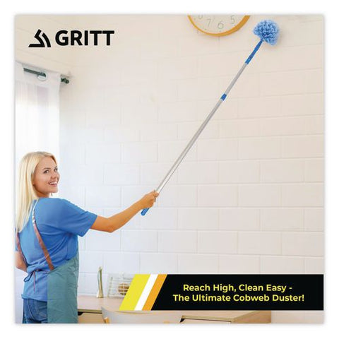 Cobweb/corner Duster Brush With Telescopic Pole, 3 Ft To 6 Ft Handle, 2/kit