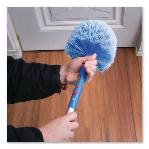Cobweb/corner Duster Brush With Telescopic Pole, 3 Ft To 6 Ft Handle, 3/kit