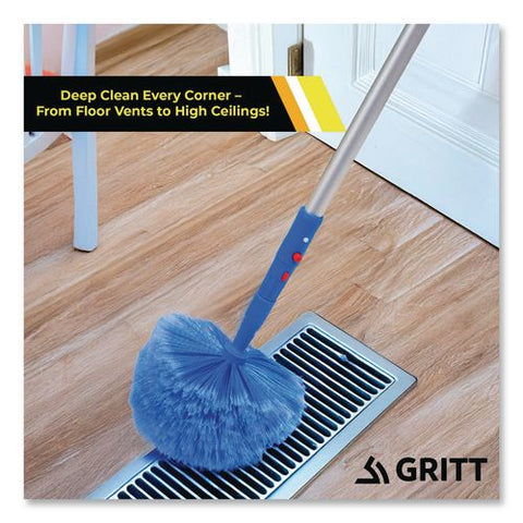Cobweb/corner Duster Brush With Telescopic Pole, 3 Ft To 6 Ft Handle, 3/kit