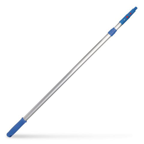 6 Ft Telescopic Aluminum Extension Pole With Click/lock Adapter Cone, 3.5 Ft To 6 Ft, Blue/silver, 12/carton
