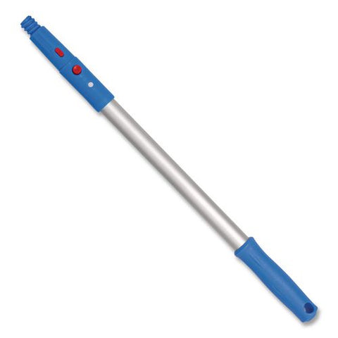 20" Aluminum Pole With Click/lock Adapter Cone, Blue/silver, 12/pack