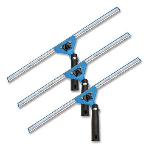 Swivel Window Squeegee With Quick Release, 18" Wide Blade, 3/pack