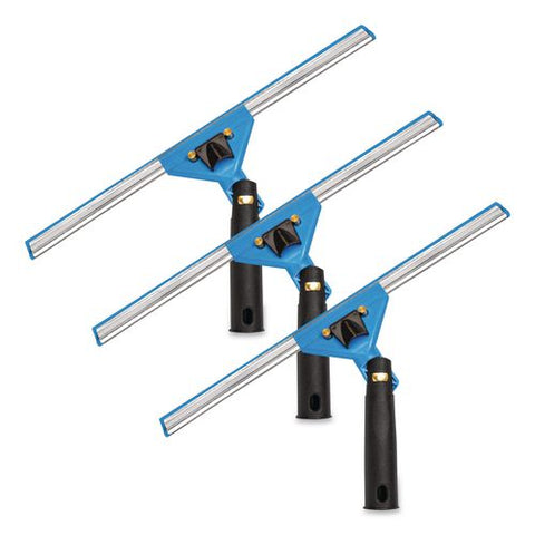 Swivel Window Squeegee With Quick Release, 14" Wide Blade, 3/pack